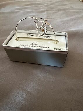 Expressions Silver Moon & Star Charm Bangle Bracelet